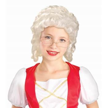 WIG-CHILD COLONIAL GIRL-WHITE