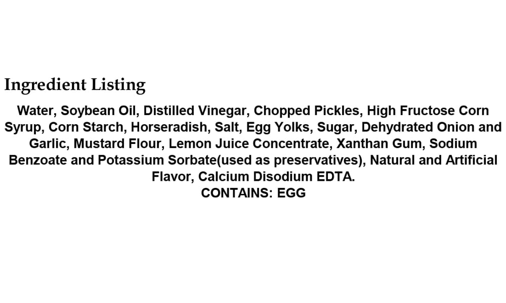 Bookbinders Traditional Tartar Sauce, 9.5 Oz, 9 Count