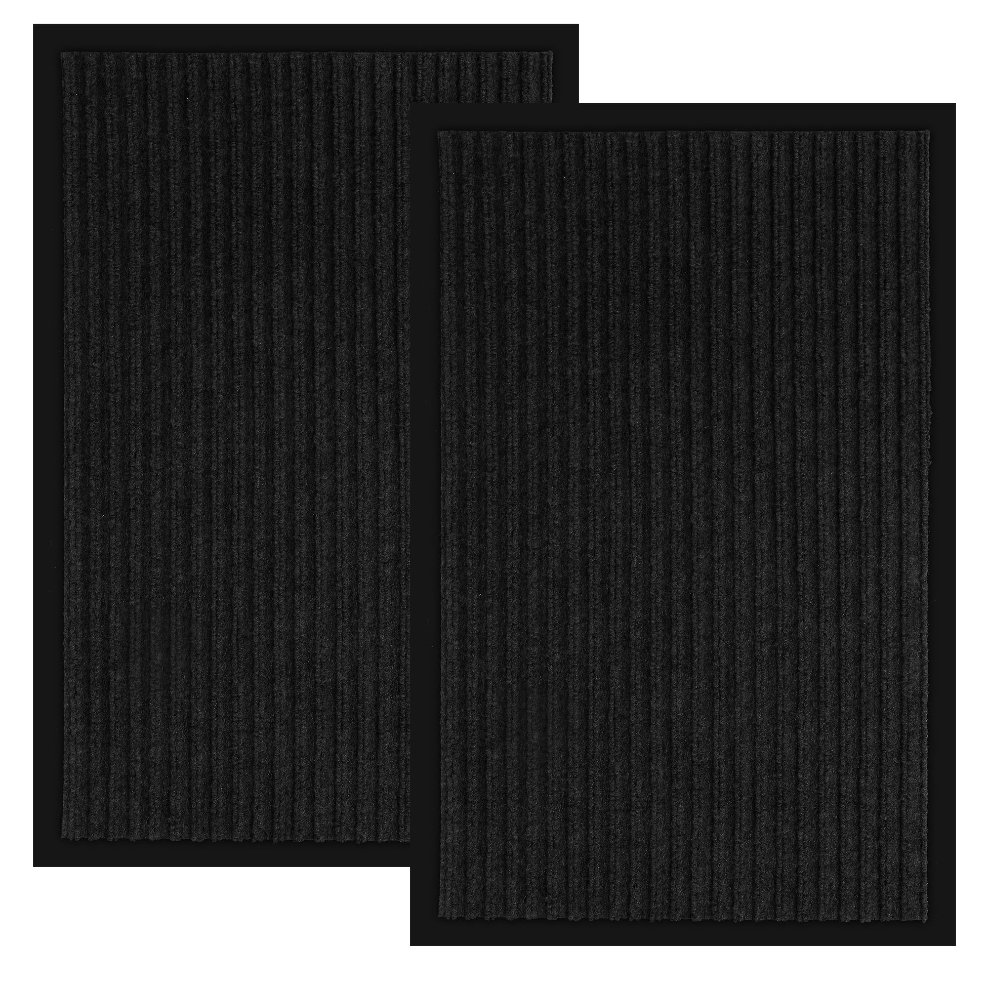 Lovote 2Pcs Doormat Solid Color Striped Entrance Outdoor Doormat, Non ...