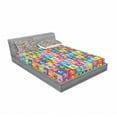 thumbnail image 3 of Ambesonne Colorful Fitted Sheet & Pillow Sham Set, Pirate Flags Deisgn, Twinxl, Multicolor, 3 of 3