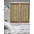 thumbnail image 3 of Boho Geometric Abstract Floral Living Room Curtains 2 Panel, Vintage Ethnic Flower Textured Cafe Window Treatment, Extra Long Farmhouse Bedroom Bathroom Kitchen Curtains Drapes 104"x72", 3 of 6