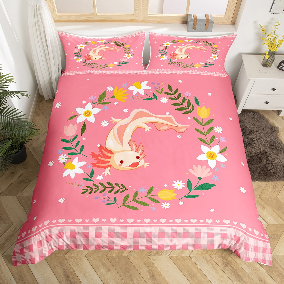 Best Deal for Erosebridal Axolotl Comforter Cover Cartoon WalTwin