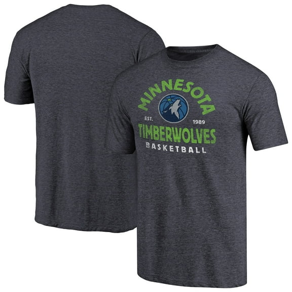 Men's Navy Minnesota Timberwolves Vintage Arch Tri-Blend T-Shirt
