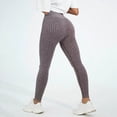 thumbnail image 4 of UngA Women Ribbed Knit Sports Yoga Leggings, Seamless High Waist Tummy Control Skinny Pants Scrunch Butt Lift Workout Leggings for Women Light Purple,L, 4 of 6
