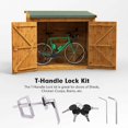 thumbnail image 3 of Shed Door Latch L-Handle Lock Kit with 4 Keys, 4-1/2" Stem, 3 of 5