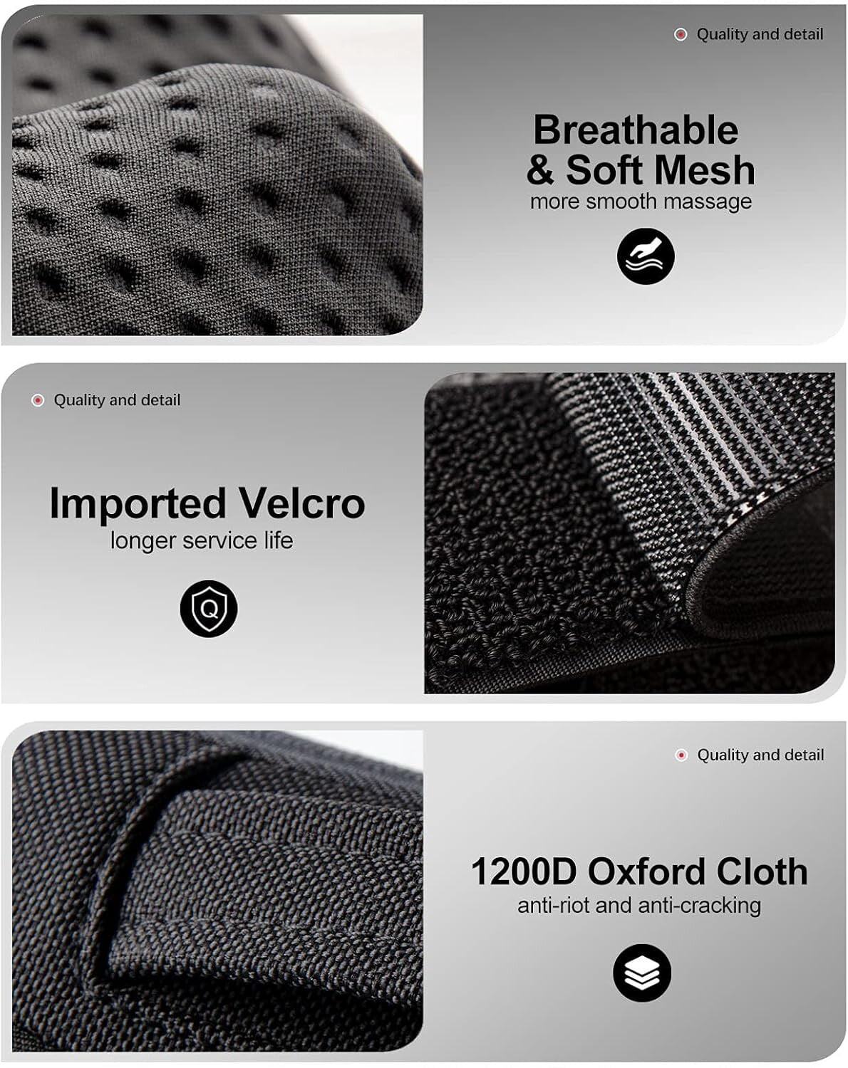 Viktor Jurgen Shiatsu Kneading Massager Pillow for Neck, Back and Shoulder with Heat, Oxford Black - New