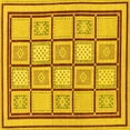 thumbnail image 1 of Ahgly Company Machine Washable Indoor Square Abstract Yellow Modern Area Rugs, 7' Square, 1 of 4