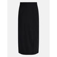 thumbnail image 6 of Time and Tru Women's and Women’s Plus Linen Blend Midi Skirt with Side Slit, Sizes XS-XXXL, 6 of 6