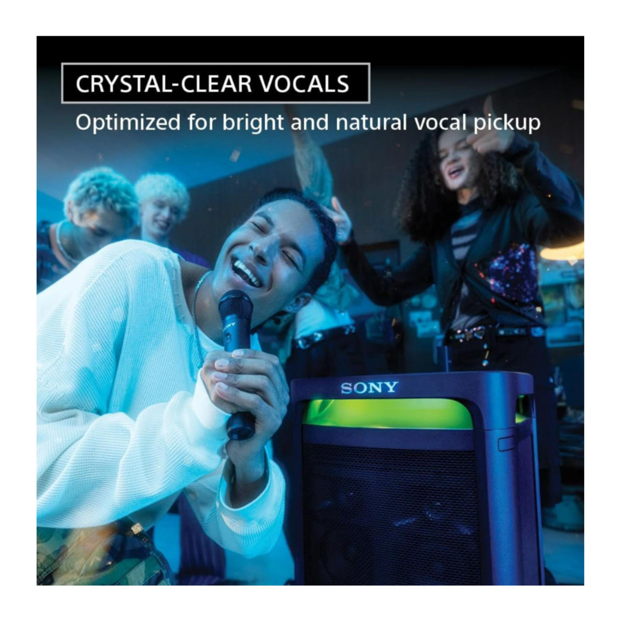 Sony XP700 Mega Bass Bluetooth Speaker with Sony ULT Mic Wireless Karaoke Black Microphone and Receiver (Bundle)