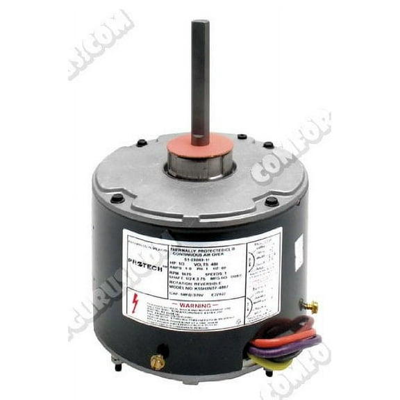 (Price/Each)Rheem Furnace Parts 51-23063-11 Protech Condenser Motor - 1/3 HP 460/1/60 (1075 rpm/1 Speed)