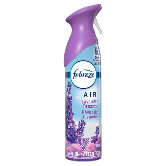 Assainisseur d’air en vaporisateur Febreze Air, éliminateur d’odeurs dans les pièces de la maison, Rêves de lavande, 1 unités