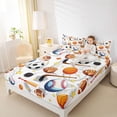 thumbnail image 4 of Homewish Est Sleep Sports Full Size Sheets for Boy, Kawaii Rugby Football Bed Sheets, Cartoon Soccer Basketball Sheet Sets, Microfiber Bedroom Decor, 4-Piece, 4 of 7