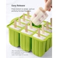 thumbnail image 5 of Moldes para paletas, 12 piezas de moldes para paletas de silicona, moldes para hacer paletas sin BPA de fácil liberación, moldes para paletas de hielo, paletas caseras, 5 of 5