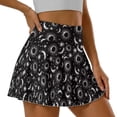 thumbnail image 3 of Xoenoiee Sun Moon Star Print Women's Pleated Tennis Skirt with Pockets Golf Skorts Skirts with Shorts Tummy Control Skater Skort, S, 3 of 7