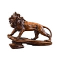 thumbnail image 2 of deevoka Desk Lion Statue Decoration Crafts for Living Room Desktop Bedroom Brown, 2 of 9