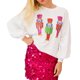 thumbnail image 3 of Sudadera de manga larga para mujer, informal, cálida, con cuello redondo, con lentejuelas y personajes de dibujos animados, para invierno, otoño, vacaciones de Navidad, 3 of 4