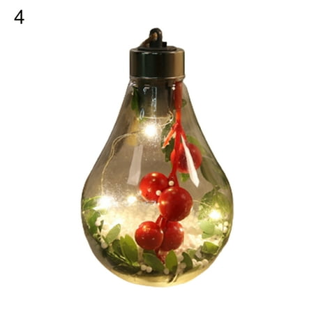 

YIFU Ball Pendant Attractive Fine Workmanship Plastic Decorative Glow Christmas LED Bulb Ball for Home