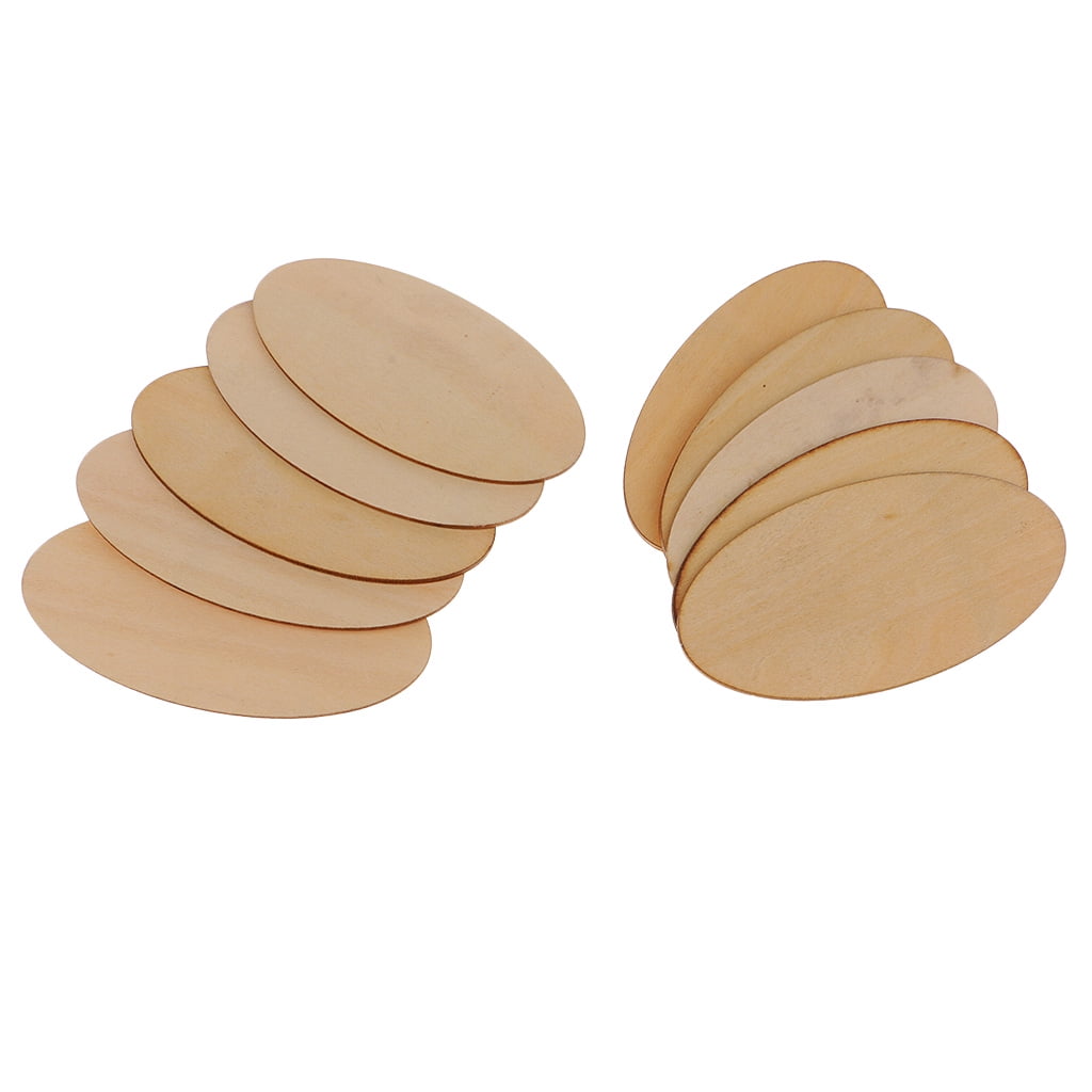 Natural Wood Pieces Unfinished Wooden Cutouts Disc 100pcs 50 dix pcs