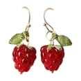 thumbnail image 4 of Pendientes de frambuesa, joyería bonita para aniversario, regalo de cumpleaños para novia Caída corta, 4 of 8