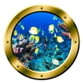 thumbnail image 2 of VWAQ School Of Fish Coral Reef Wall Decal Submarine Window Porthole Mural Sticker - GP16 (20" Diameter), 2 of 2