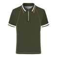 thumbnail image 4 of Baqcunre Mens Shirts Men Loose Lapel Zipper 3D Digital Printing Short Sleeve Top T Shirt Shirt Top Polo Shirts For Men Tops For Men Army Green L, 4 of 4