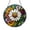 Acrylic 3.5 Inch, variant on Botanical Country Wreath Window Sign, Stained Glass Look Flowers, Charming Home Decoration