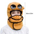 thumbnail image 3 of Minnieouse Mujeres Hombres Sombrero de invierno Senderismo al aire libre Esquí Ciclismo Gorra cálida Sombrero a prueba de viento con bufanda Sombreros amarillo, 3 of 6