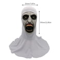 thumbnail image 3 of Máscara de terror de monja para Halloween, máscaras de látex aterradoras para cosplay con pañuelo en la cabeza, casco integral, accesorios para fiesta de Halloween, 3 of 8