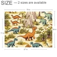 thumbnail image 2 of Dinosaur Modern Geometric Area Rug - Soft Polyester Floor Mat for Living Room, Bedroom, or Office - Stylish Accent Rug for Home Decor - 5' x 8' Gray and White Rug, 2 of 6