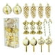 thumbnail image 2 of Set de adornos para árbol de Navidad 15 piezas | Bolas decorativas de 6 cm, piñas, diseños de caramelos | Decoraciones colgantes para fiestas festivas y regalos | Variados adornos navideños, 2 of 5
