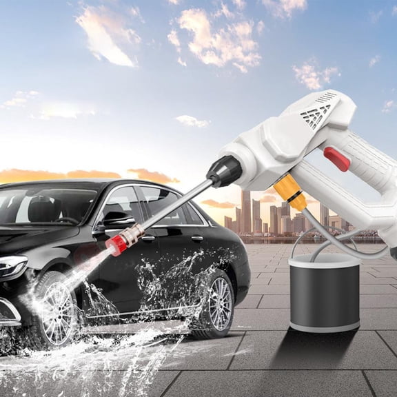 Feltree Portable Cordless Car Pressure Washer with 15000mAh Lithium Battery, Adjustable Nozzle for Home and Auto Cleaning