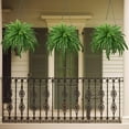 thumbnail image 7 of 45" Fake Ferns, Realistic Large Artificial Bush Plants, 2 Artificial Boston Ferns with 59 Fronds, 7 of 7