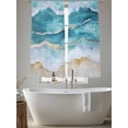 thumbnail image 4 of Aqua Ombre Beach Sheer Curtains 72 Inch Length 2 Panels Set, Coastal Nautical Summer Seaside Voile Window Treatment Rod Pocket Curtains Sheers Drapes for Bedroom/Living Room/Kitchen 52"x72"x2, 4 of 7