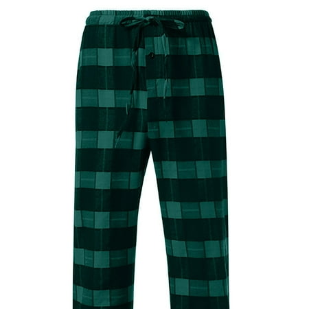 

Clearance! Prime On Sale! Juebong Fashion Men s Casual Plaid Loose Sport Plaid Pajama Pants Trousers Green M