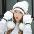 thumbnail image 2 of Gorro de Invierno para Mujer, Estilo Coreano, Todo fósforo, Moderno, cálido, protección para los oídos, Gorro de Punto, Moda, otoño e Invierno, Terciopelo, Gorro de Lana de Invierno Engrosado., 2 of 6