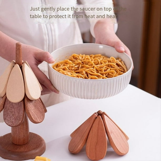 Almohadilla Aislante para Árbol de Navidad, Mesa de Comedor de Madera Maciza, Almohadilla Antiescaldaduras, Tapete para Ollas, Decoración del Hogar, Regalo de Manzana