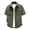 A448-Army Green, variant on Kalauyu Men's Button Down Shirts Short Sleeve Cotton Shirts with Double Chest Pocket Lightweight Casual Outdoor Work Solid Color Cargo Tops