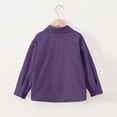 thumbnail image 5 of Mooqilaa Boys Button Down Shirts, Spring Fall Casual Corduroy Collared Long Sleeve Shirts Purple Size 6-7 T, 5 of 6