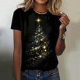 thumbnail image 2 of Kedxroy Christmas Shirt Women Christmas Print T Shirt Vintage Graphic Short Sleeve Tops Tees(Yellow,XXL), 2 of 6