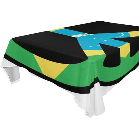

POPCreation Flag Symbol And Brazil Tablecloth 60x104 inches