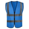 thumbnail image 2 of ATORRE Boys Girls Reflective Vest 2026 Stylish Lightweight Kids Zipper Safety High Visibility Vest for Outdoor Cycling Skiing Walking Blue 6-7 Years, 2 of 9