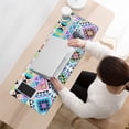 thumbnail image 3 of Long Mouse Pads for Desk,Colorful Geometric Triangle Diamond Desk Mats on Top Of Desks, Desk Mouse Pad Extra Large with 3mm Non-Slip Base and Stitched Edge for Gaming,Work,Home 31.5"x11.8", 3 of 5