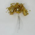 thumbnail image 4 of satin pearl flower, gold. pack of 72, 4 of 7