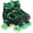 Green, variant on Nattork Roller Skates for Boys Girls Kids 4 Sizes Adjustable Quad Skates with Illuminating Wheels Black Size S