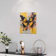 thumbnail image 2 of Yellow Butterfly Decor Wall Art Farmhouse Pictures Wall Decor Gift Canvas Painting Prints Modern Artwork Home Decorations Framed for Bathroom Kitchen Bedroom Living Room 12"x16", 2 of 6