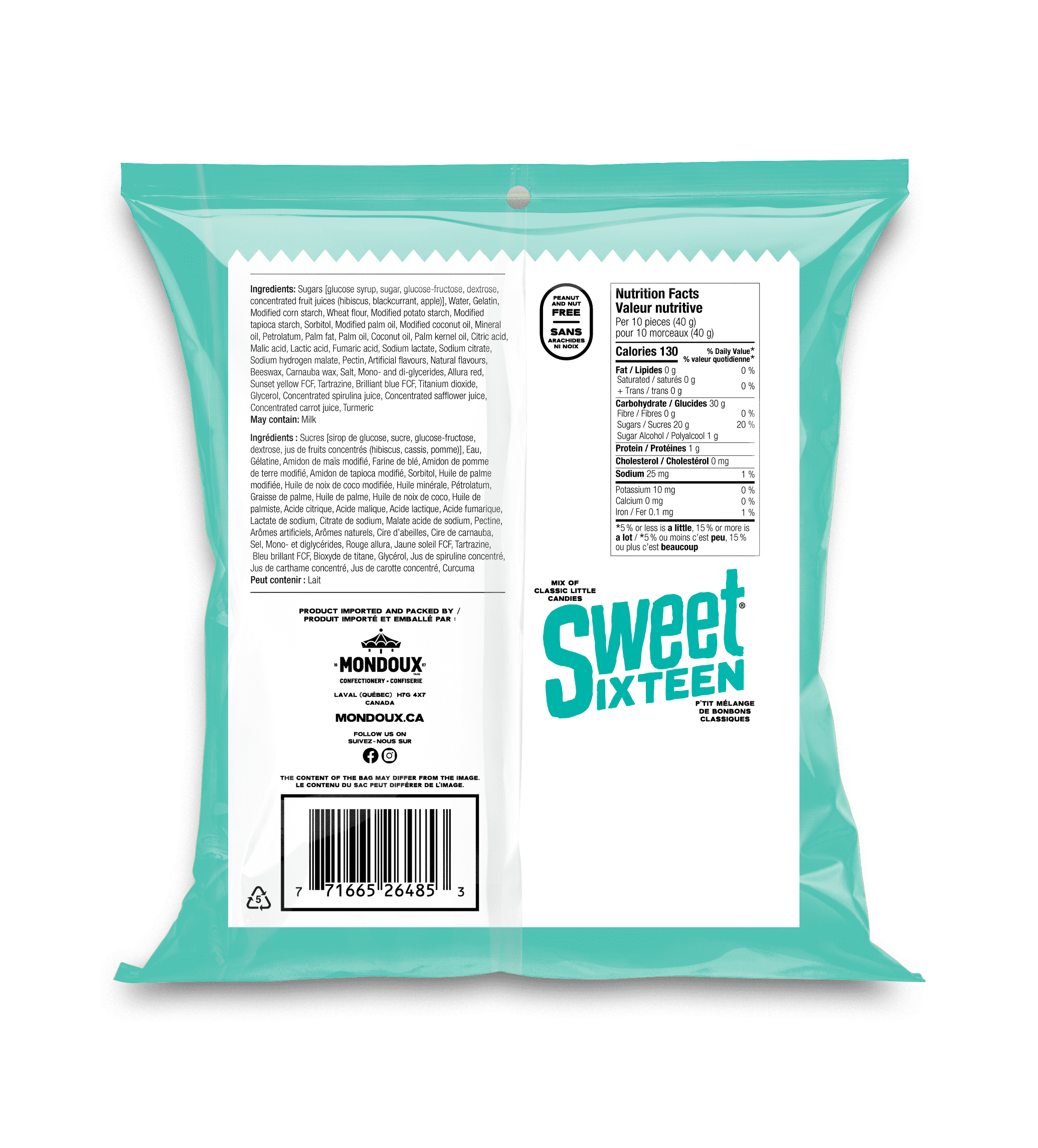 Sweet Sixteen Original Candy Mix, Bag of 185g, Sweet Sixteen Original Candy - 185g format