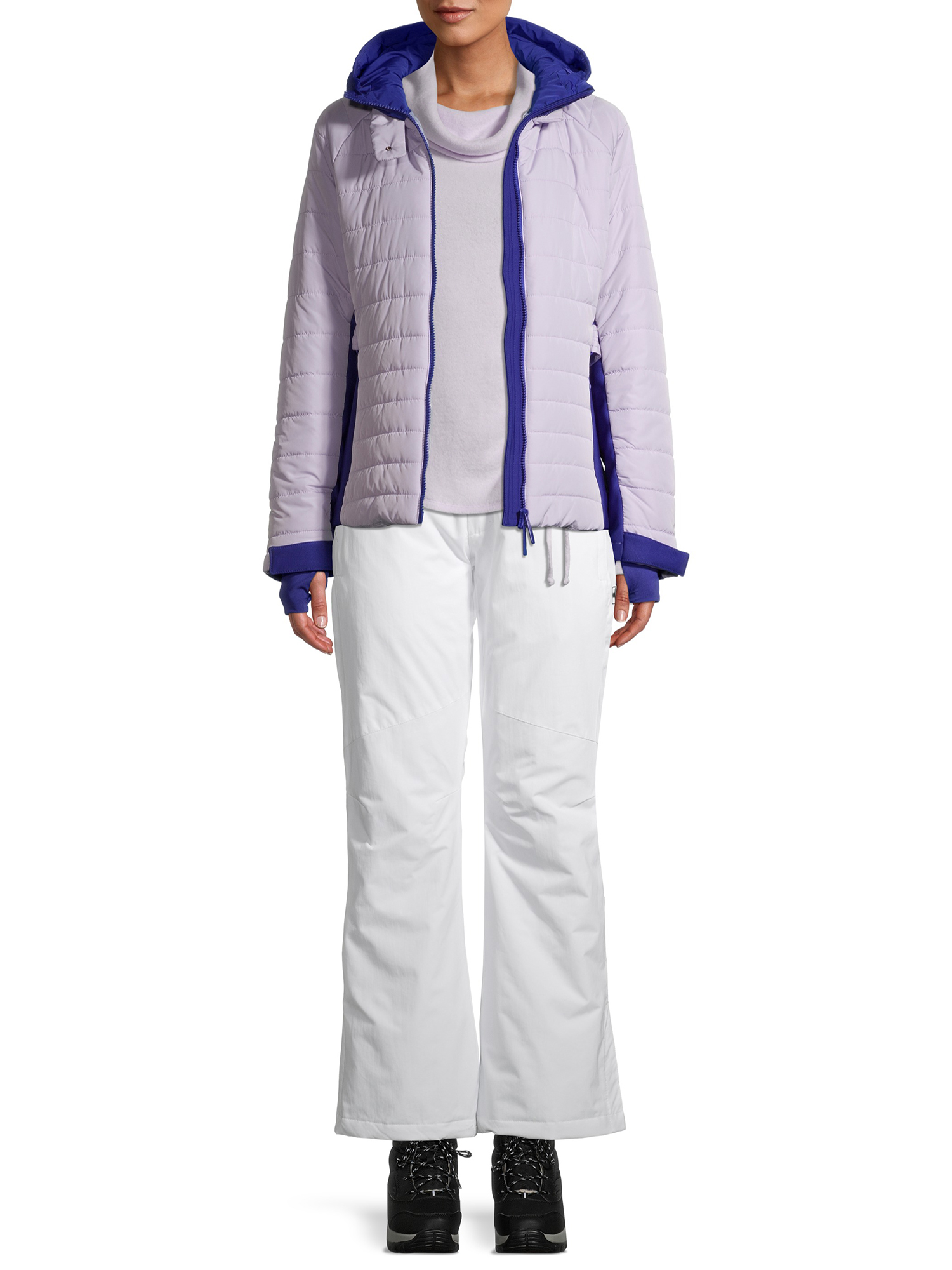 Swiss Tech Women's Belted Ski and Snowboard Jacket with Hood