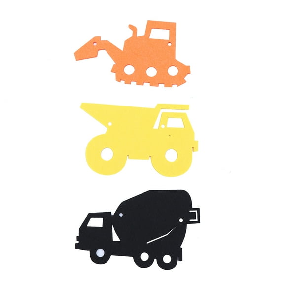 BESTOYARD Kids Party Banners Black Vehicle Shape Hanging Decoration 1Pcs 5.5x3.5x0.1In