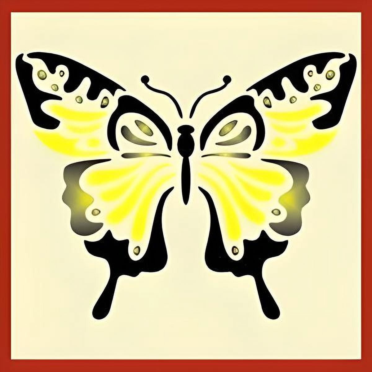 Butterfly Stencil SET of 4 Reusable Mylar Original Butterfly Stencil Templates for Painting Wall Floor Crafts Art DIY - The Artful Stencil