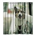 thumbnail image 1 of ABPHQTO Cortina de ducha de baño de poliéster impermeable Husky 160x180 cm, 1 of 2